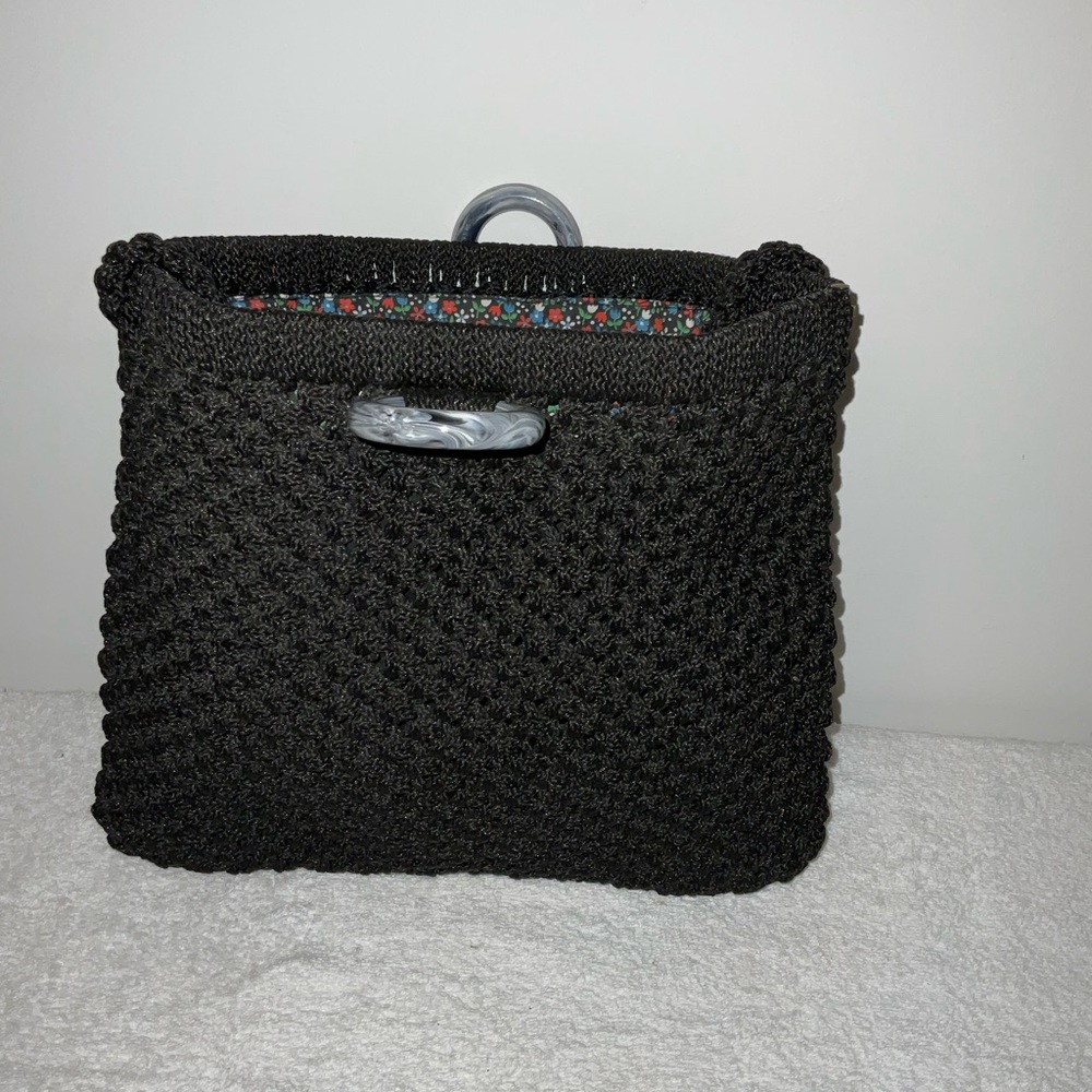 Chic Black Textured Tote Bag